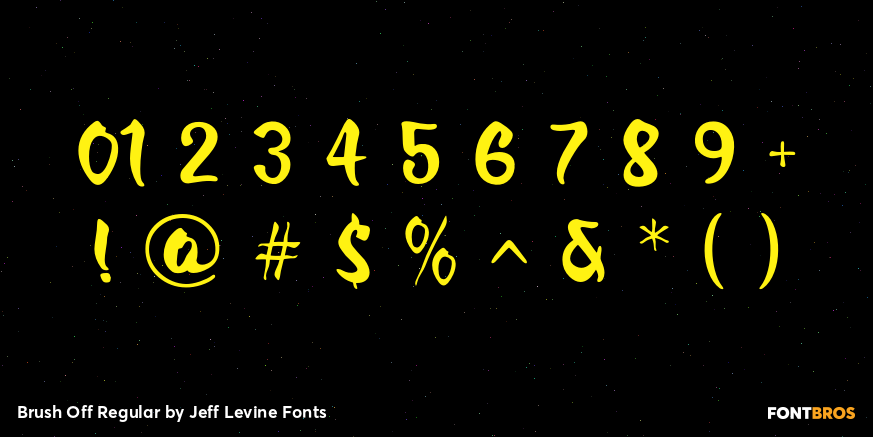 Brush Off Regular Font Poster #4