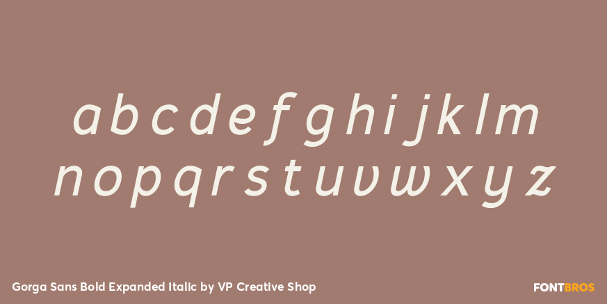 Gorga Sans Bold Expanded Italic Font Poster #3
