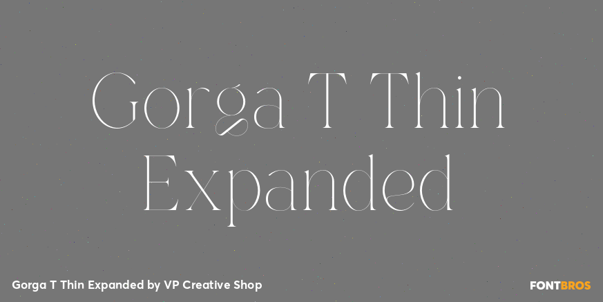 Gorga T Thin Expanded Font Poster #1