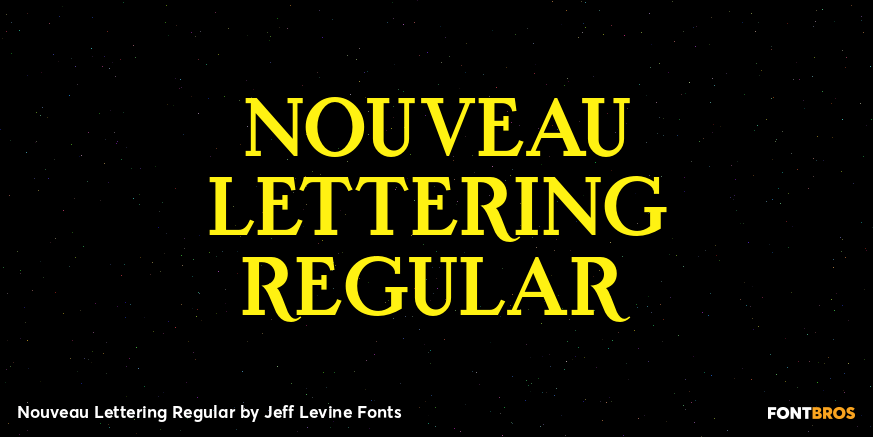 Lettering Regular Nouveau Lettering Regular Font Style by Jeff Levine Fonts | Font Bros