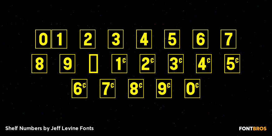 Shelf Numbers Font Poster #4