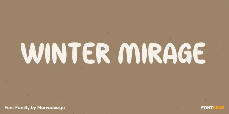 Winter Mirage Font Poster