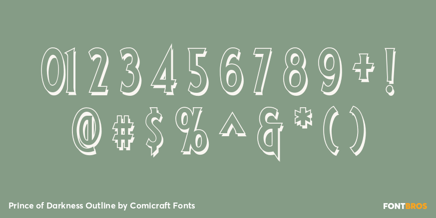 Prince of Darkness Outline Font Poster #4