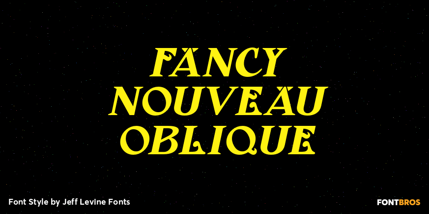 Fancy Nouveau Oblique Font Poster #1