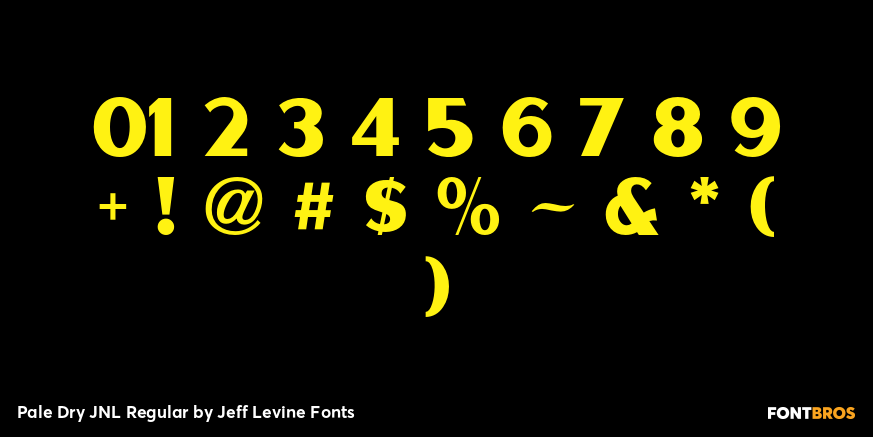 Pale Dry JNL Regular Font Poster #4