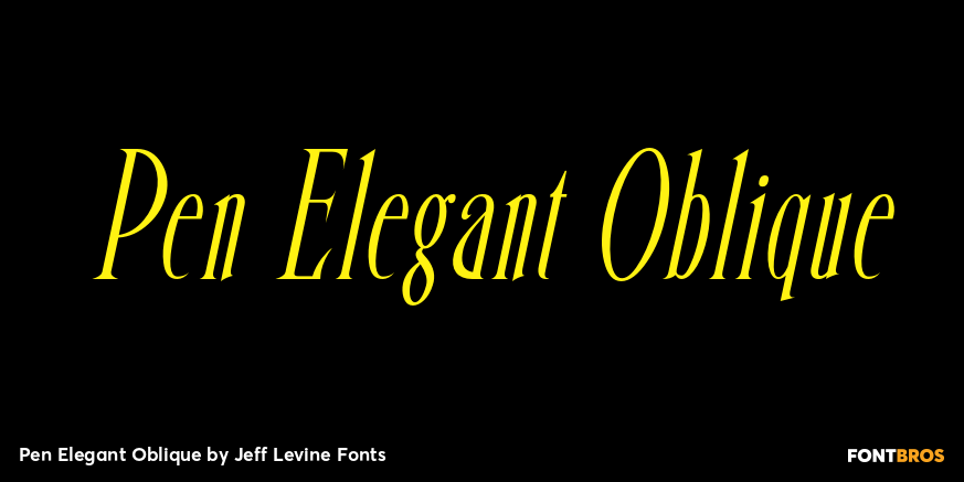Pen Elegant Oblique Font Poster #1