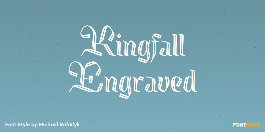 Kingfall Engraved Poster