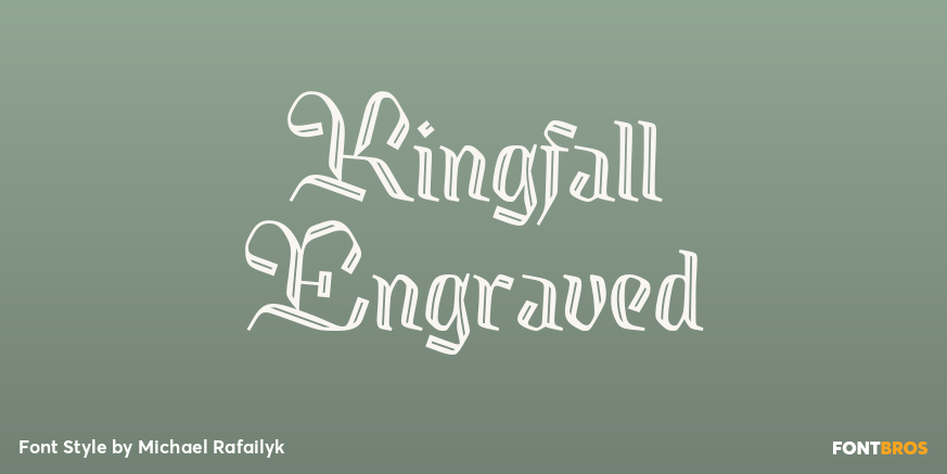 Kingfall Engraved Poster