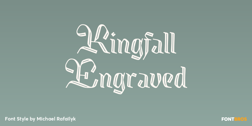 Kingfall Engraved Poster