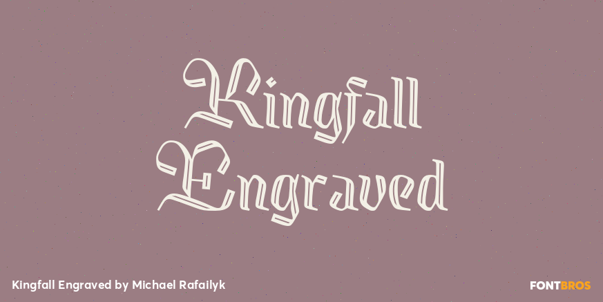 Kingfall Engraved Poster