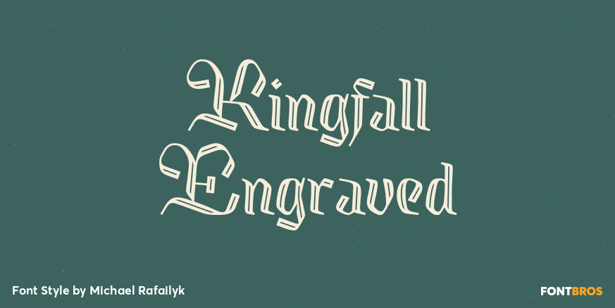 Kingfall Engraved Poster