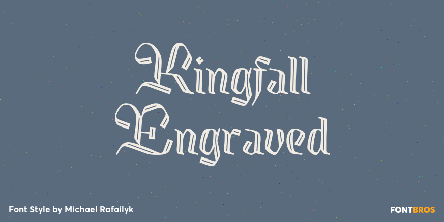 Kingfall Engraved Poster