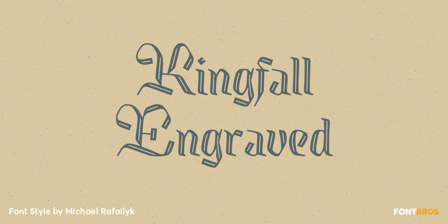 Kingfall Engraved Poster