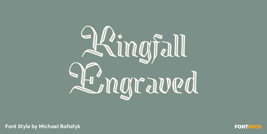 Kingfall Engraved Poster