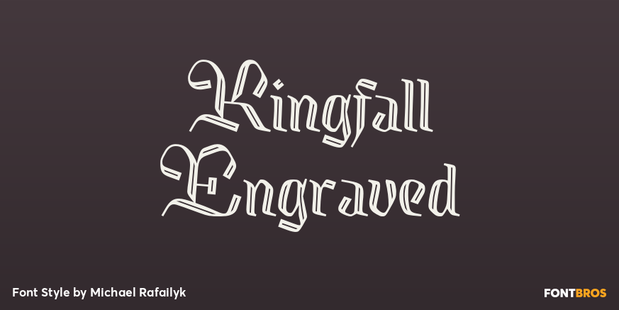 Kingfall Engraved Poster