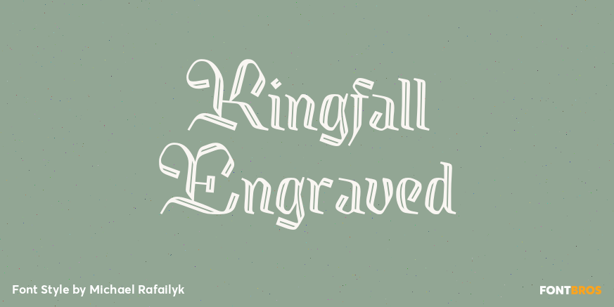 Kingfall Engraved Poster