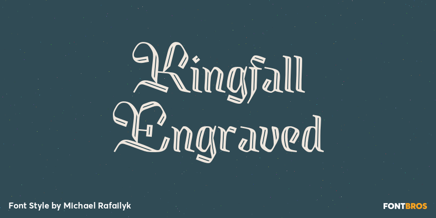 Kingfall Engraved Poster