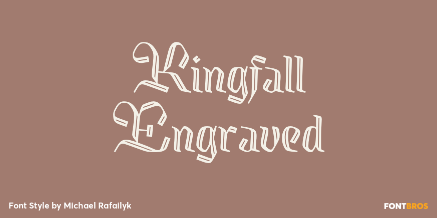 Kingfall Engraved Poster