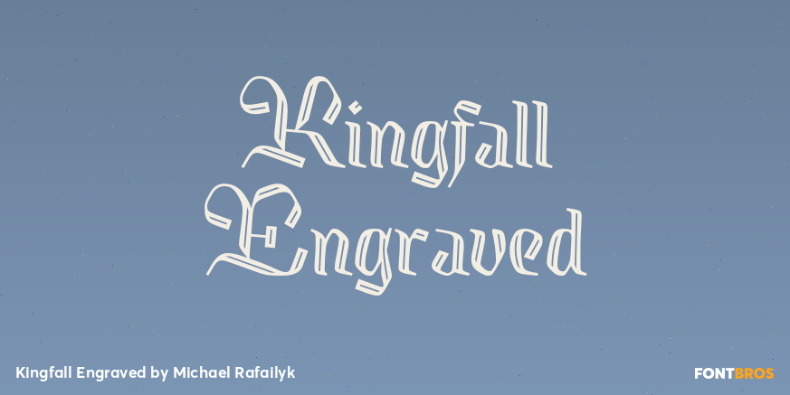 Kingfall Engraved Poster