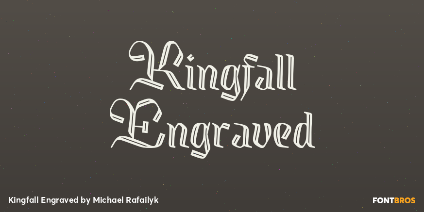 Kingfall Engraved Poster