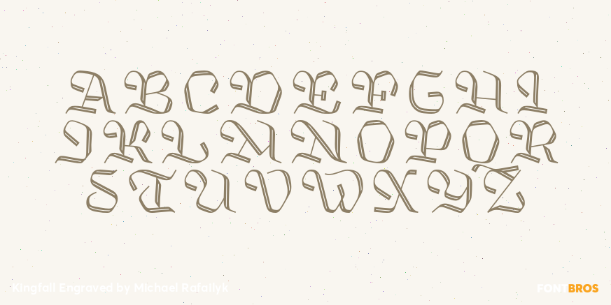 Kingfall Engraved Font Poster #2