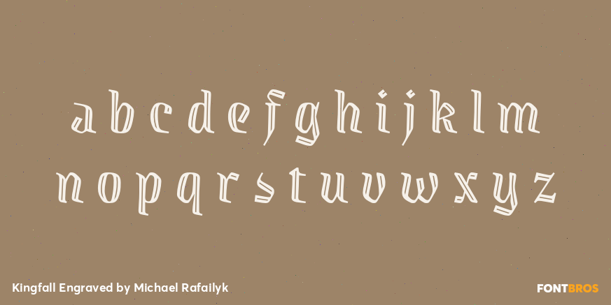 Kingfall Engraved Font Poster #3