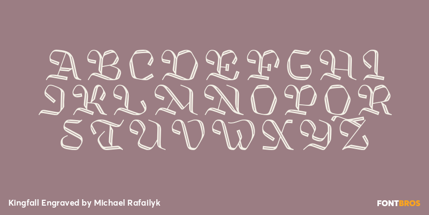 Kingfall Engraved Font Poster #1