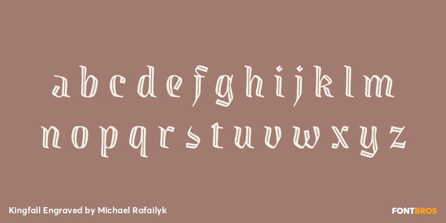 Kingfall Engraved Font Poster #1