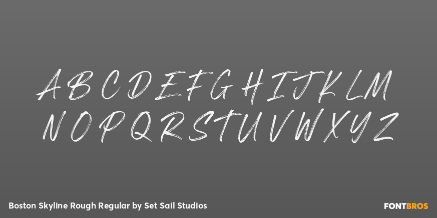 Boston Skyline Rough Regular Font Poster #2