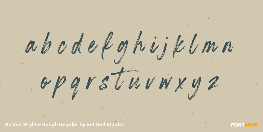 Boston Skyline Rough Regular Font Poster #3