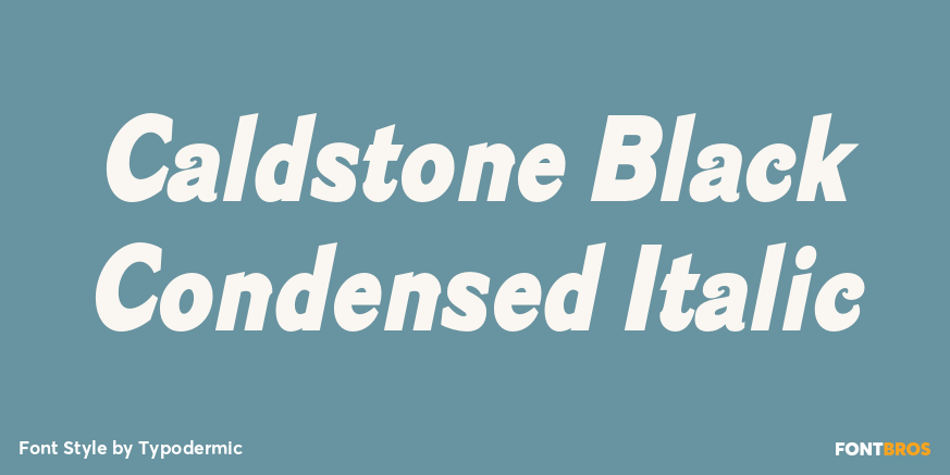 Caldstone Black Condensed Italic Poster