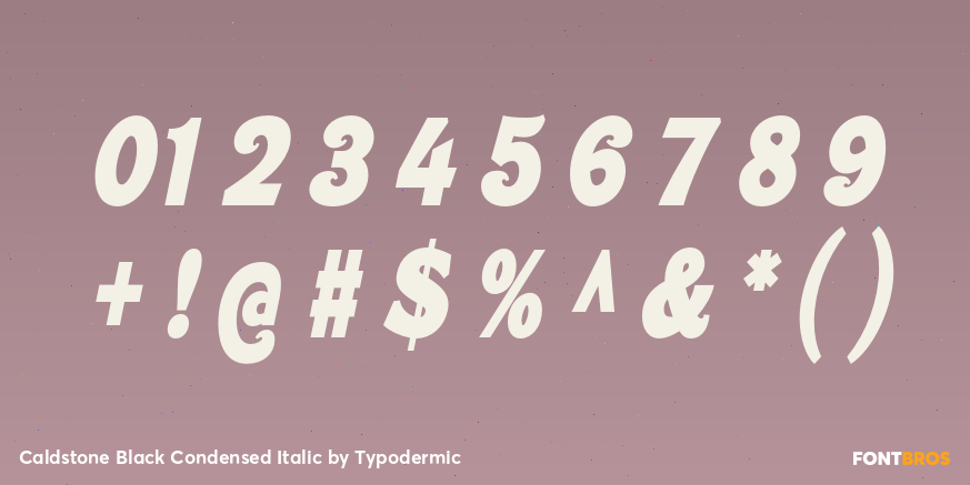 Caldstone Black Condensed Italic Font Poster #1