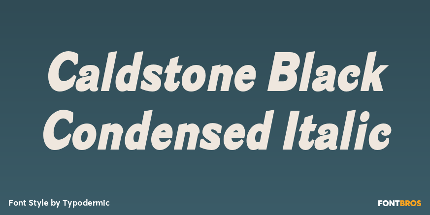 Caldstone Black Condensed Italic Poster