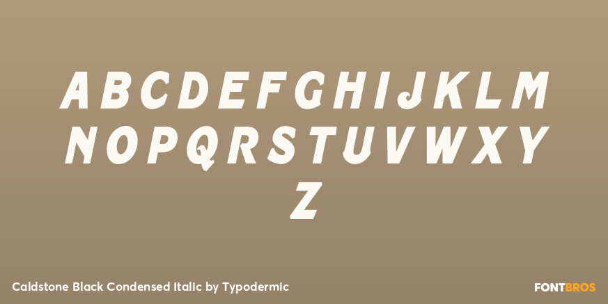 Caldstone Black Condensed Italic Font Poster #1