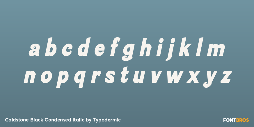Caldstone Black Condensed Italic Font Poster #1