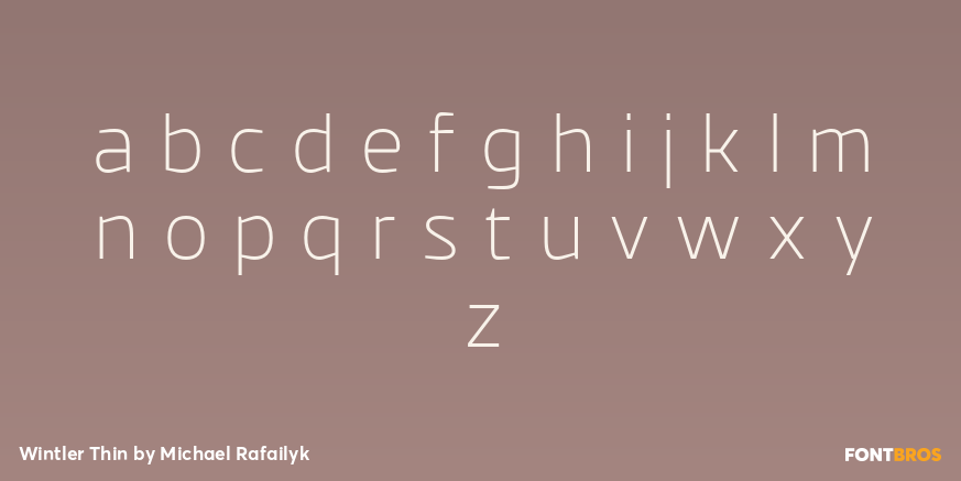 Wintler Thin Font Poster #1