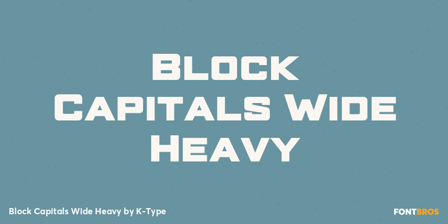 Block Capitals Wide Heavy Poster