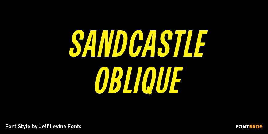 Sandcastle Oblique Font Poster #1