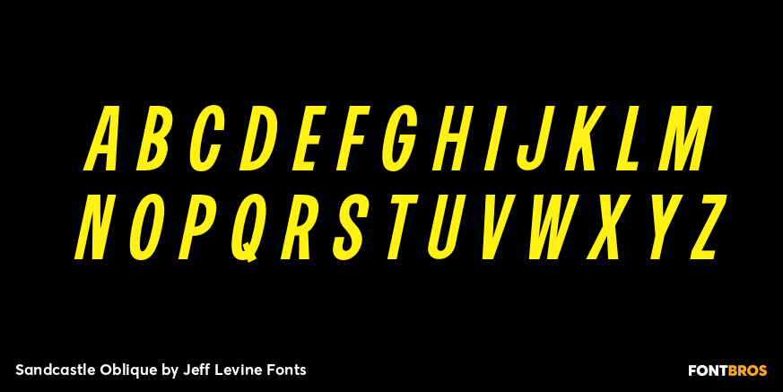 Sandcastle Oblique Font Poster #2