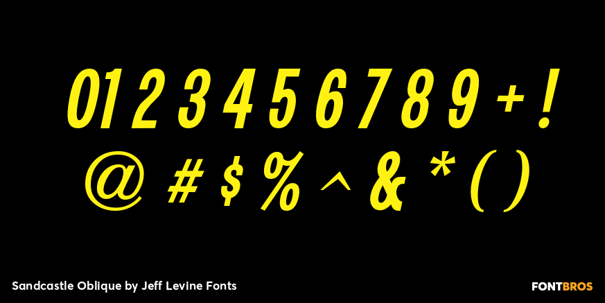 Sandcastle Oblique Font Poster #4