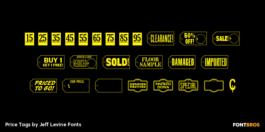 Price Tags Font Poster #3