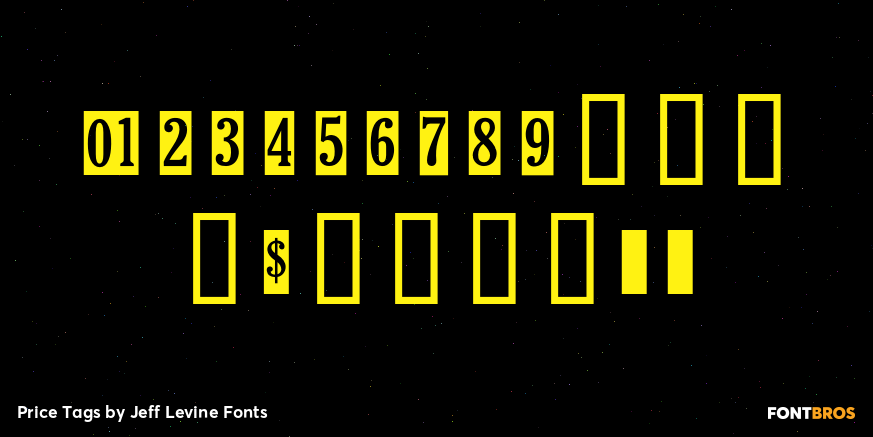 Price Tags Font Poster #4