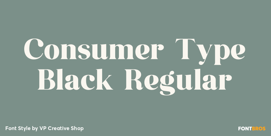 Consumer Type Black Regular Font Poster #1