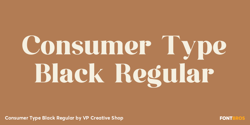 Consumer Type Black Regular Font Poster #1