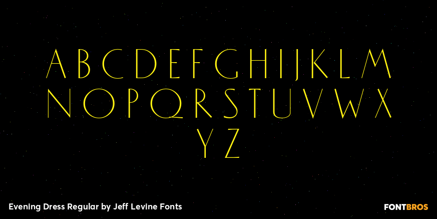 Evening Dress Regular Font Poster #3