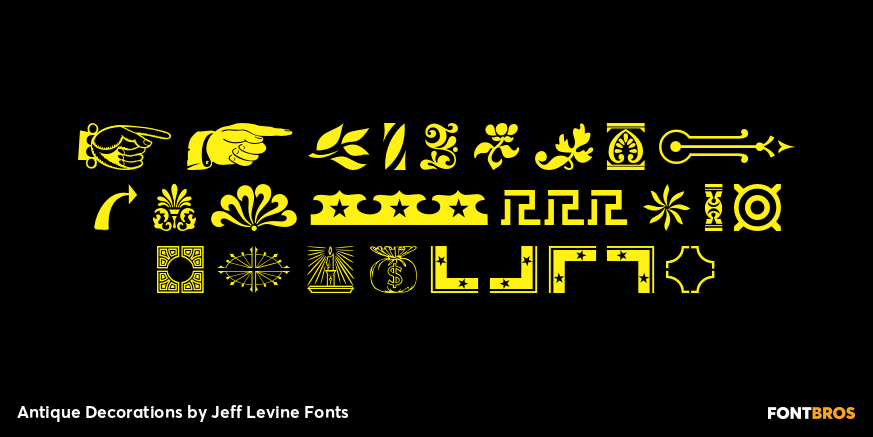 Antique Decorations Font Poster #2