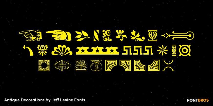 Antique Decorations Font Poster #3