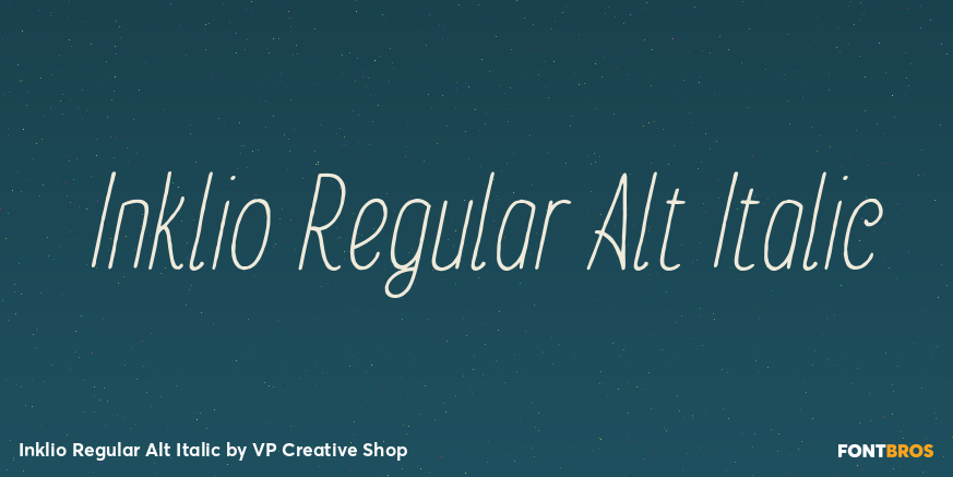 Inklio Regular Alt Italic Font Poster #1