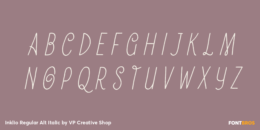 Inklio Regular Alt Italic Font Poster #2