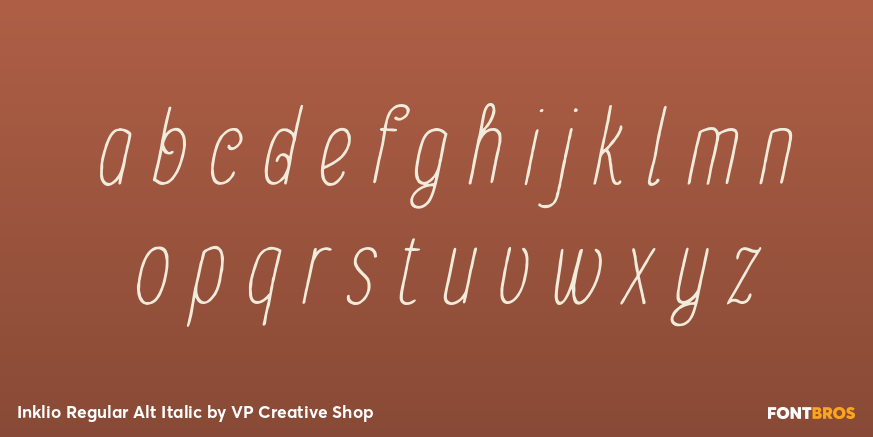 Inklio Regular Alt Italic Font Poster #3